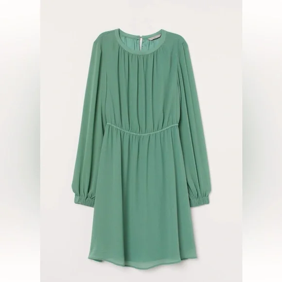 H&M | Dresses | Euc Hm Chiffon Dress | Poshmark